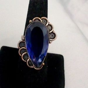 Vintage topaz cocktail ring Size 6.5